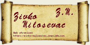 Živko Miloševac vizit kartica